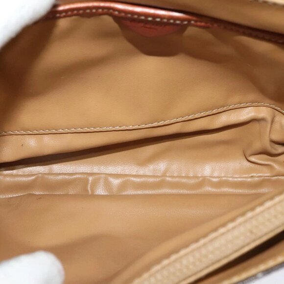 CELINE Macadam Canvas Shoulder Bag PVC Leather Brown Gold Auth 116597 - Picture 13 of 16